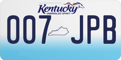 KY license plate 007JPB