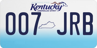 KY license plate 007JRB