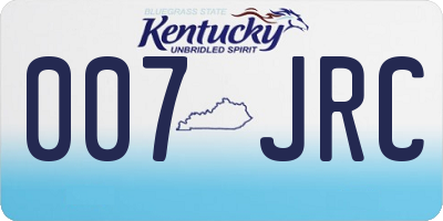 KY license plate 007JRC