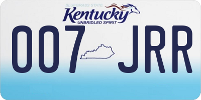 KY license plate 007JRR