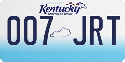 KY license plate 007JRT