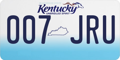 KY license plate 007JRU