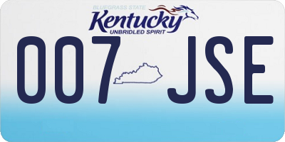KY license plate 007JSE