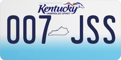 KY license plate 007JSS