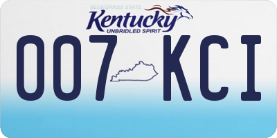KY license plate 007KCI