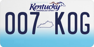 KY license plate 007KOG