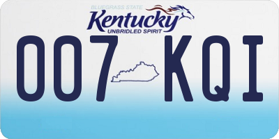KY license plate 007KQI