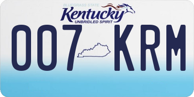 KY license plate 007KRM