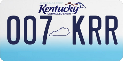 KY license plate 007KRR
