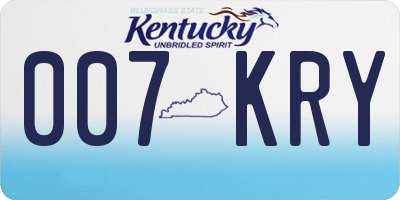KY license plate 007KRY