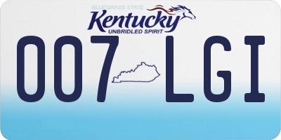 KY license plate 007LGI