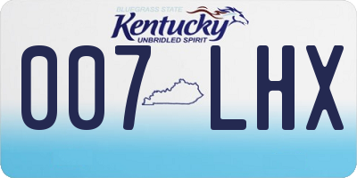 KY license plate 007LHX