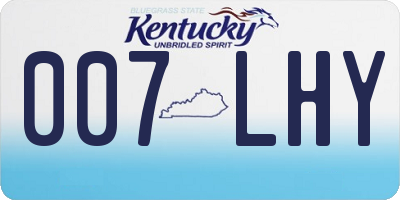 KY license plate 007LHY