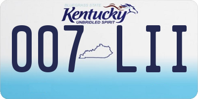 KY license plate 007LII