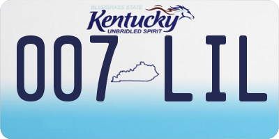 KY license plate 007LIL