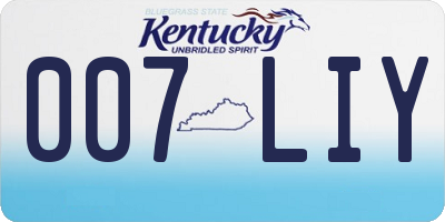 KY license plate 007LIY