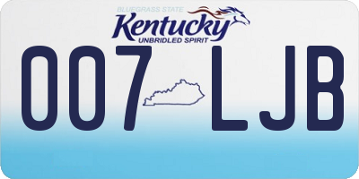 KY license plate 007LJB