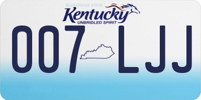 KY license plate 007LJJ