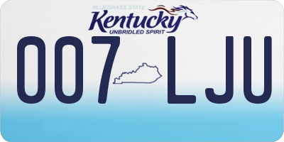 KY license plate 007LJU