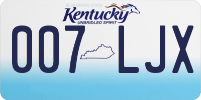 KY license plate 007LJX