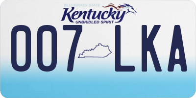 KY license plate 007LKA