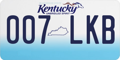 KY license plate 007LKB