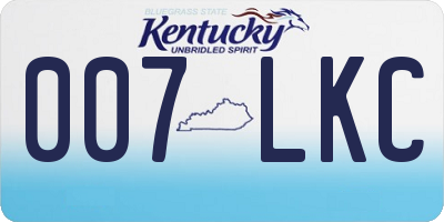 KY license plate 007LKC
