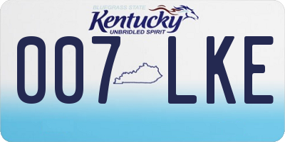 KY license plate 007LKE