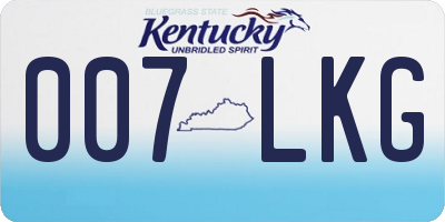 KY license plate 007LKG