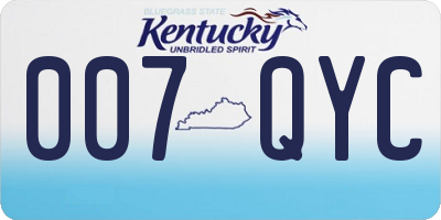 KY license plate 007QYC