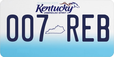 KY license plate 007REB