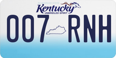 KY license plate 007RNH