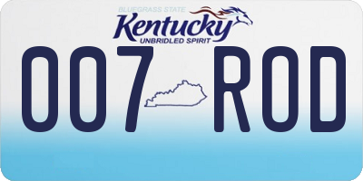 KY license plate 007ROD