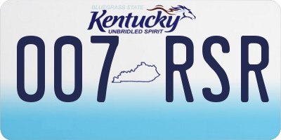 KY license plate 007RSR