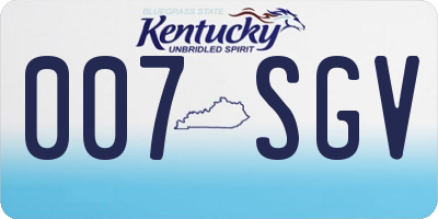 KY license plate 007SGV