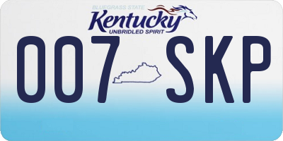 KY license plate 007SKP