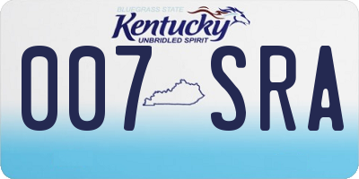 KY license plate 007SRA