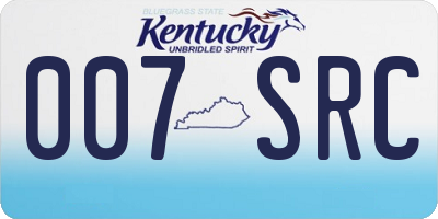 KY license plate 007SRC