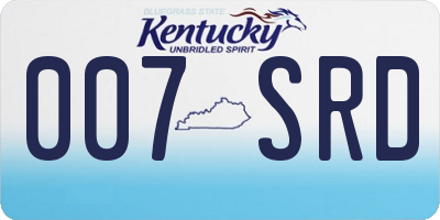 KY license plate 007SRD