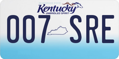 KY license plate 007SRE