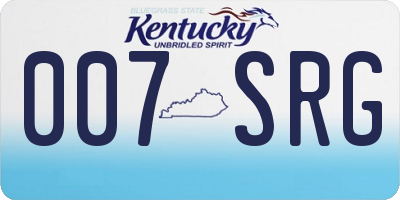 KY license plate 007SRG