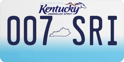 KY license plate 007SRI