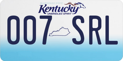 KY license plate 007SRL