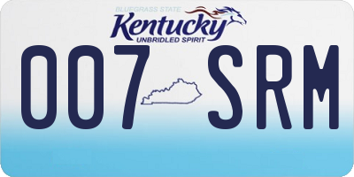 KY license plate 007SRM
