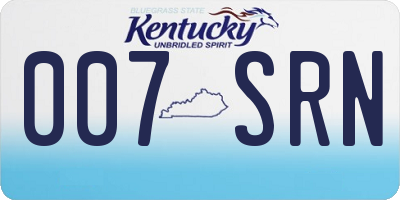 KY license plate 007SRN