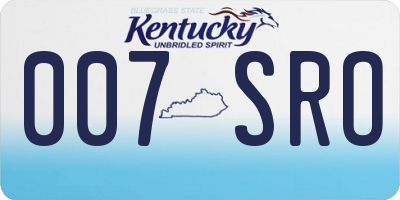 KY license plate 007SRO