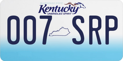 KY license plate 007SRP