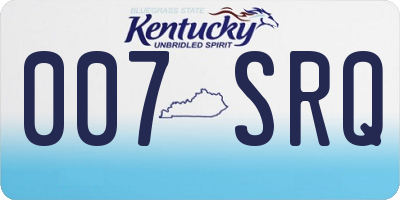 KY license plate 007SRQ
