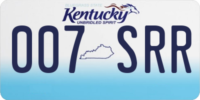 KY license plate 007SRR