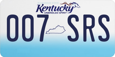 KY license plate 007SRS